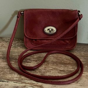 Fossil leather crossbody purse